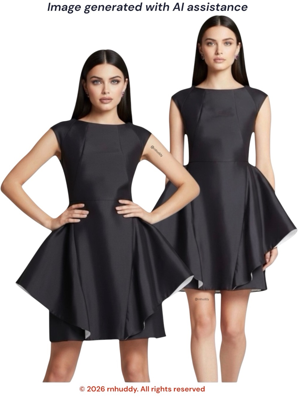 Halston Heritage size 4 black structured fit & flare dress